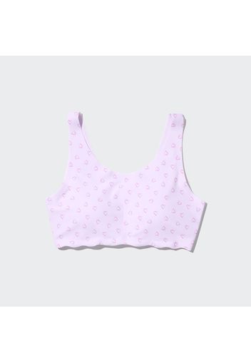 Uniqlo Reggiseno Airism Bambina Stampa Cuori - Rosa