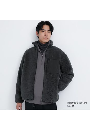 Uniqlo Giacca In Pile - Grigio Scuro