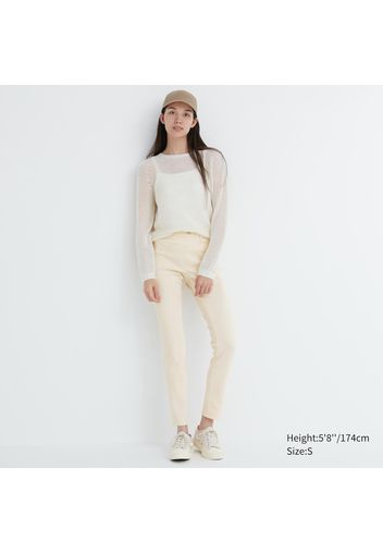 Uniqlo Cotone Pantaloni Leggings Ultra Elasticizzati (Lunghi) - Bianco