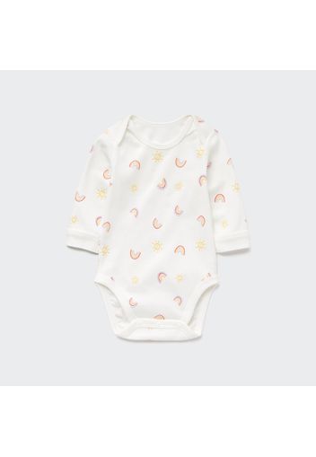 Uniqlo Cotone Body Joy Of Print Maniche Lunghe - Bianco