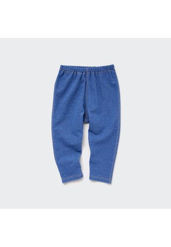 Uniqlo Cotone Leggings Simil Denim - Blu