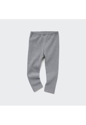 Uniqlo Cotone Leggings Relax A Costine - Grigio