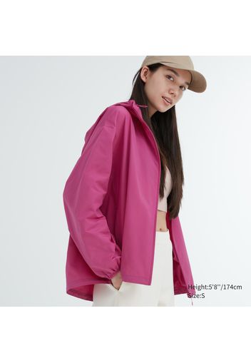 Uniqlo Poliestere Parka Tascabile Protezione Dagli Uv - Rosa