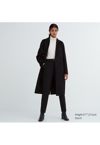 Uniqlo Cappotto Misto Lana Relax Taglio Lungo - Nero