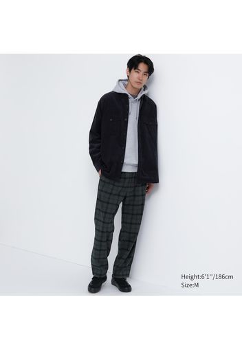 Uniqlo Pantaloni Flanella Alla Caviglia - Grigio Scuro