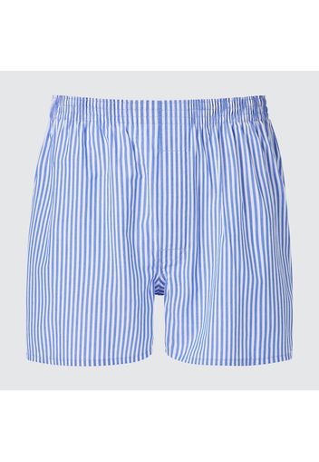 Uniqlo Cotone Boxer A Righe - Blu