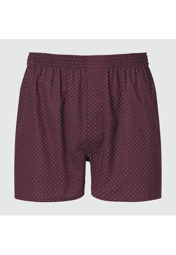 Uniqlo Cotone Boxer Con Stampa - Bordeaux