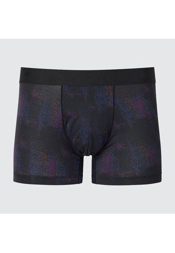 Uniqlo Poliestere Boxer Airism Con Stampa Vita Bassa - Nero