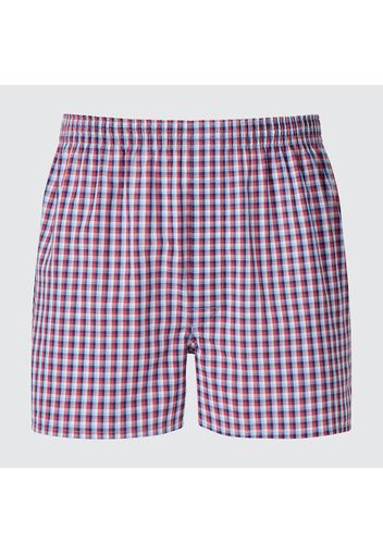 Uniqlo Cotone Boxer A Quadri - Rosso