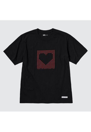 Uniqlo Cotone T-Shirt Stampa Peace For All (Rei Inamoto) - Nero