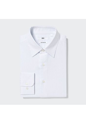 Uniqlo Cotone Camicia No Stiro A Righe - Blu