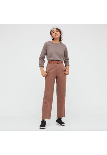 Pantaloni Chino Vita Alta Taglio Dritto Donna