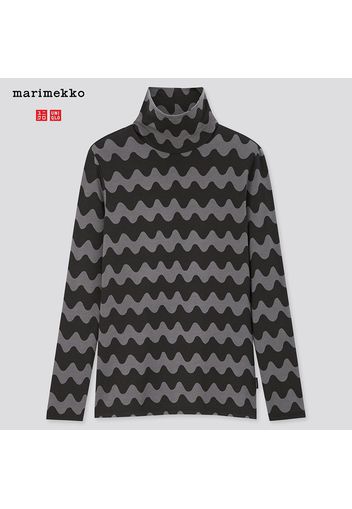 T-Shirt Marimekko Termica Heattech Extra Caldo Collo Alto Maniche Lunghe Donna