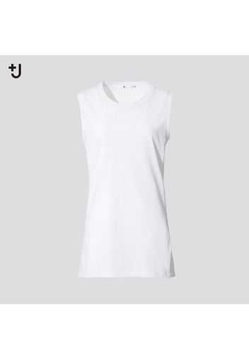 T-Shirt +J Cotone Supima Elastico Girocollo Senza Maniche Donna