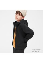 Uniqlo Felpa Dry Ultra Elasticizzata Con Cappuccio E Zip Bambino - Nero - 3-4Y