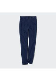 Uniqlo Cotone Pantaloni Leggings Termici Heattech Simil Denim Ultra Elasticizzati Vita Alta - Blu - Xxs