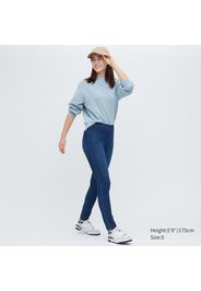 Uniqlo Cotone Pantaloni Leggings Denim Ultra Elasticizzati (Lunghi) - Blu