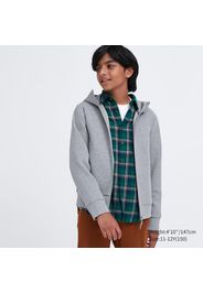 Uniqlo Felpa Dry Ultra Elasticizzata Con Cappuccio E Zip Bambino - Grigio