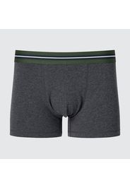 Uniqlo Boxer Cotone A Righe Vita Bassa - Grigio Scuro