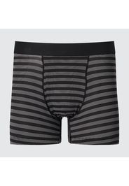 Uniqlo Poliestere Boxer Airism A Righe - Nero