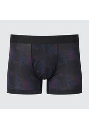 Uniqlo Poliestere Boxer Airism Con Stampa Vita Bassa - Nero