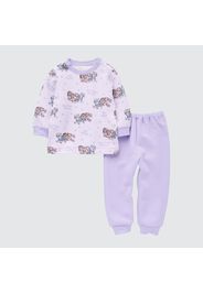 Uniqlo Cotone Pigiama Stampa Ut Paw Patrol Trapuntato Maniche Lunghe - Viola