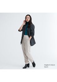 Uniqlo Poliestere Pantaloni Foderati Donne - Grigio Chiaro