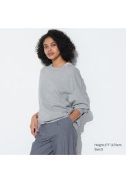 Uniqlo Cotone Felpa Girocollo - Grigio