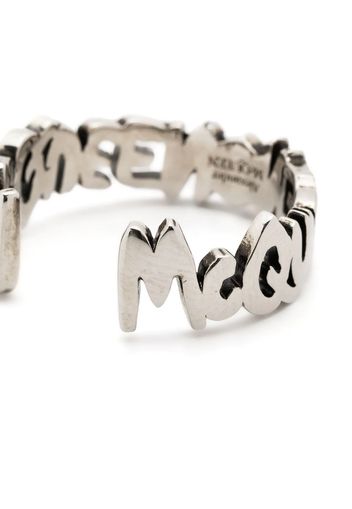 Anello A Fascia Mcqueen Graffiti Cut-Out