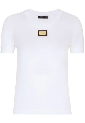 T-Shirt Con Placca Logo Dg