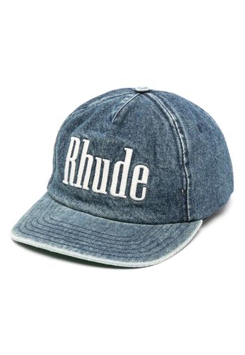 Cappello Da Baseball In Denim Con Logo