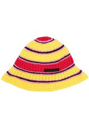 Cappello A Secchiello In Cotone Crochet Logo