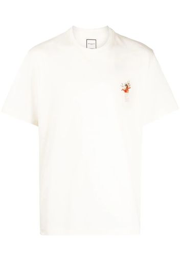 T-Shirt Girocollo Con Ricamo
