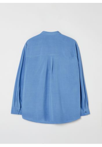 Stefanel - Camicia oversize con tasche, Donna, Azzurro, Taglia XS