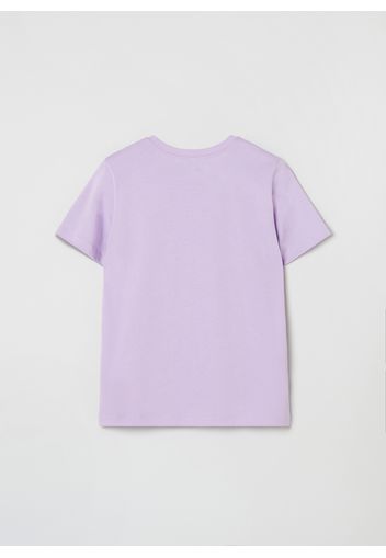 Stefanel - T-shirt girocollo in cotone Supima, Donna, Viola, Taglia S