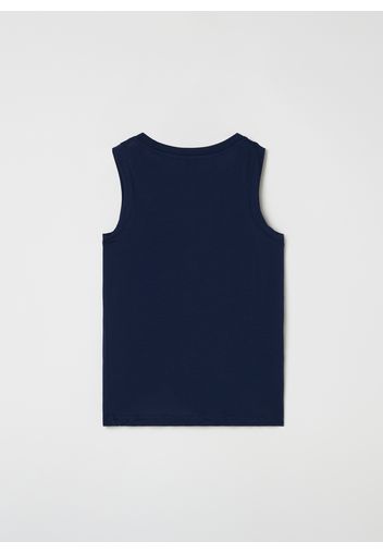 Stefanel - Tank top in Lyocell, Donna, Blu, Taglia S