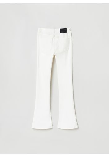 Stefanel - Jeans flare fit, Donna, Bianco, Taglia 40