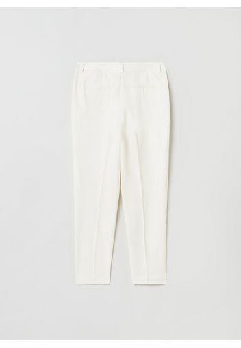 Stefanel - Pantalone a sigaretta, Donna, Bianco, Taglia 44