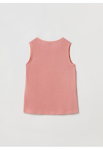 Stefanel - Tank top in seta, Donna, Rosa, Taglia M