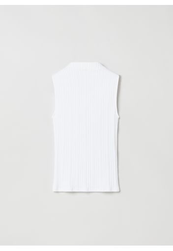 Stefanel - Tank top mock neck, Donna, Bianco, Taglia XS