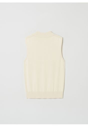 Stefanel - Tank top in maglia, Donna, Beige, Taglia XS