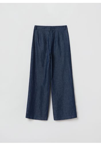 Stefanel - Pantalone palazzo in denim, Donna, Denim, Taglia 40