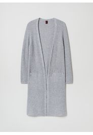 Stefanel - Cardigan extra lungo in lana e cachemire, Donna, Grigio, Taglia M