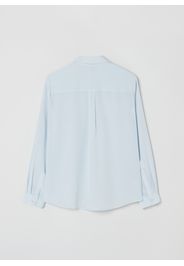 Stefanel - Camicia in pura seta, Donna, Azzurro, Taglia 40