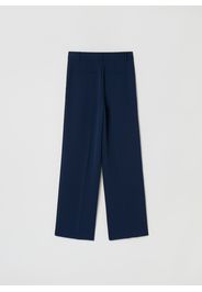 Stefanel - Pantalone palazzo, Donna, Blu, Taglia 48