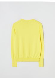 Stefanel - Pullover girocollo in seta e cotone, Donna, Giallo, Taglia XS