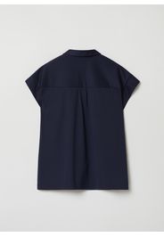 Stefanel - Camicia con maniche a kimono, Donna, Blu, Taglia M