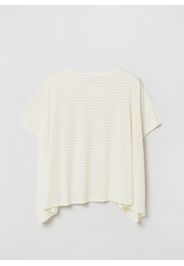 Stefanel - T-shirt oversize in cotone Supima a righe, Donna, Multicolor, Taglia FASUL