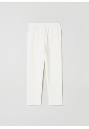 Stefanel - Pantalone in felpa, Donna, Bianco, Taglia S