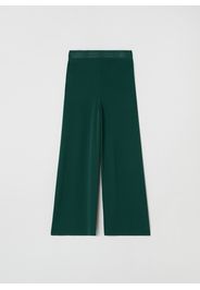 Stefanel - Pantaloni wide leg in maglia, Donna, Verde, Taglia XS